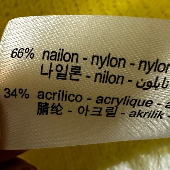 Zara Fuzzy Yellow Cropped Sweater Size Large NWT Scoop Neck Spring Faux Mohair - Picture 10 of 13